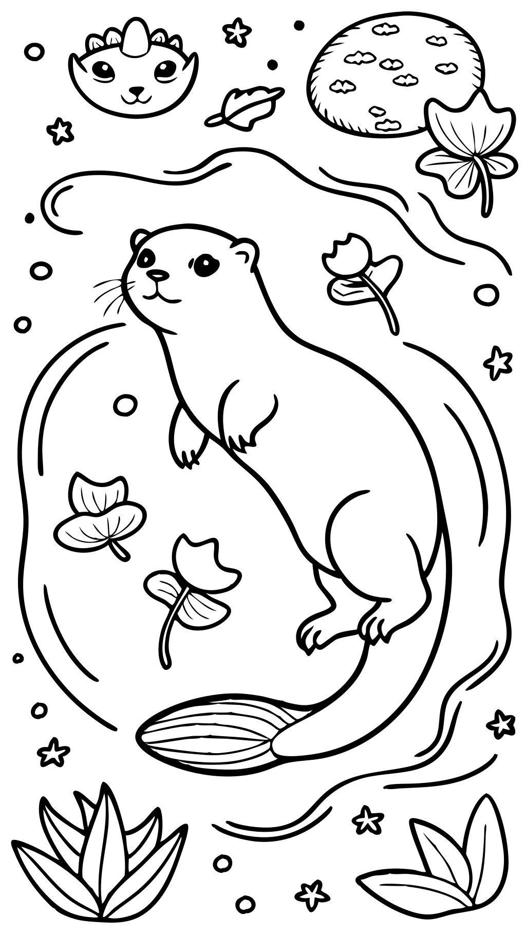 coloring pages otter